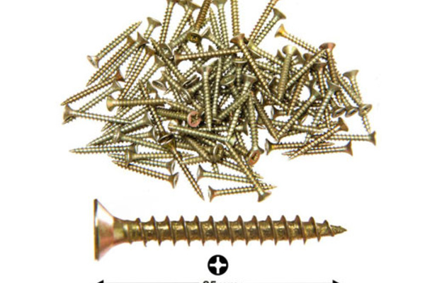 Box 200 25mm Wood Screws 